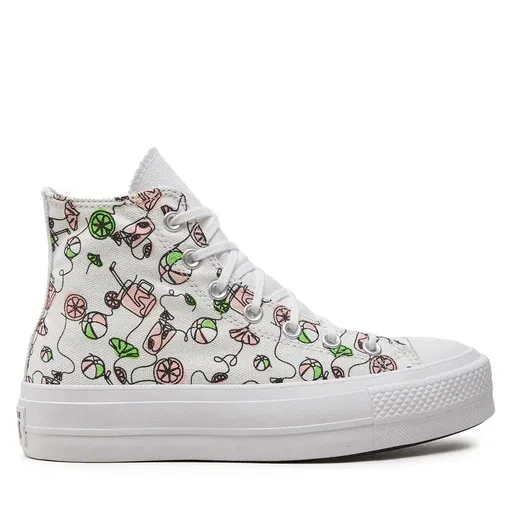 CONVERSE Chuck Taylor All Star Lift Platform Pink Lemonade A07561C White