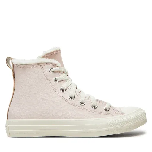 CONVERSE Chuck Taylor All Star Leather & Sherpa Pink A09263C Pink